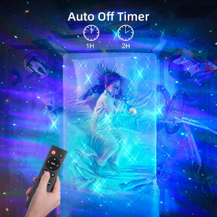 Proiector Stele Extraterestru pentru Copii Premium SUPER TRENDS®, Lampa LED cu Cer Instelat si Nebuloasa pe Tavan, Rotatie 360°, Telecomanda, Sistem de Dialog Vocal, Lumina de Noapte Pentru Copii, Arg [10]