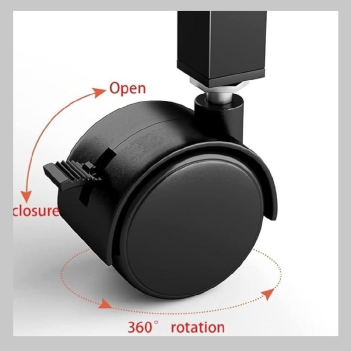 Raft Metalic Rotund Universal SUPER TRENDS®, 3 Cosuri Perforate, Otel Carbon, cu Roti si Design Rotativ, Negru, 60x34cm [8]