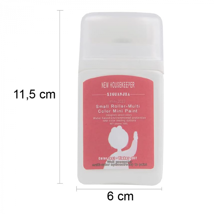 Rola Pentru Reparat si Vopsit Pereti Premium SUPER TRENDS®, cu Pasta Inclusa, Solutie pentru Gauri, Zgarieturi, Crapaturi, Uscare Rapida, Aplicare Fara Scurgeri, 100 g, Alb, 6x11.5 CM [2]