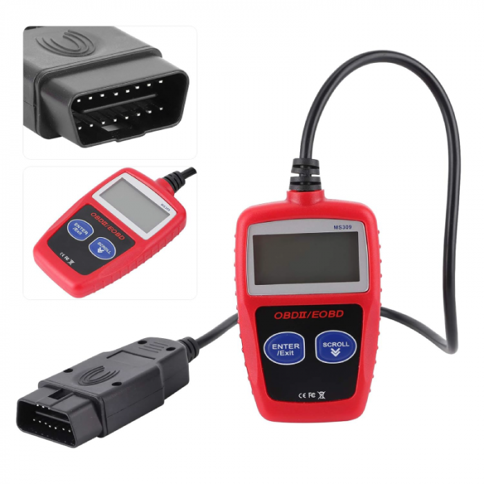 Scanner OBD2 Pentru Diagnoza Auto Profesional SUPER TRENDS®, Ecran LCD Iluminat, 12V, Compatibil Masini si Camioane, Rosu-Negru [5]