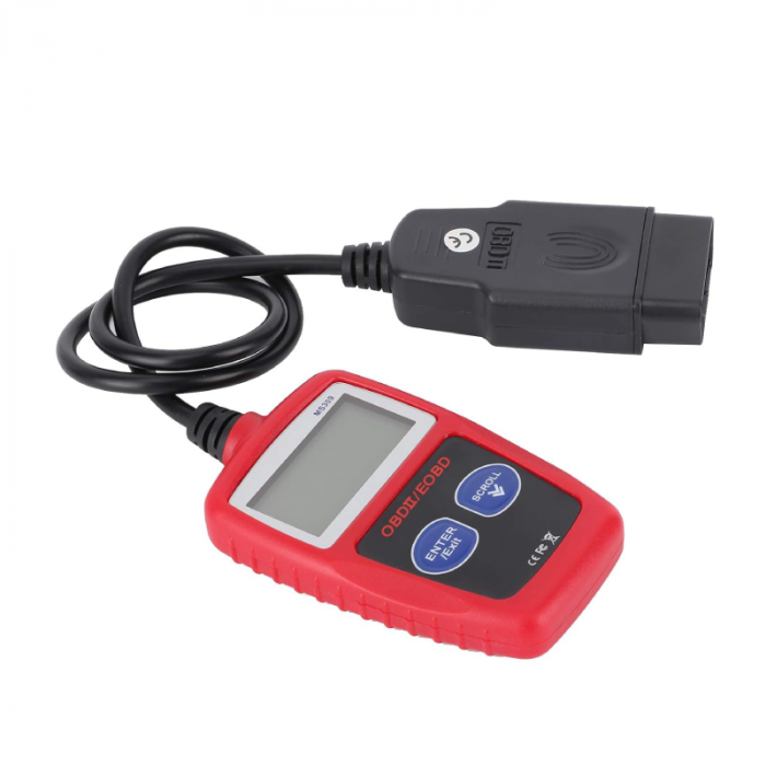 Scanner OBD2 Pentru Diagnoza Auto Profesional SUPER TRENDS®, Ecran LCD Iluminat, 12V, Compatibil Masini si Camioane, Rosu-Negru [1]