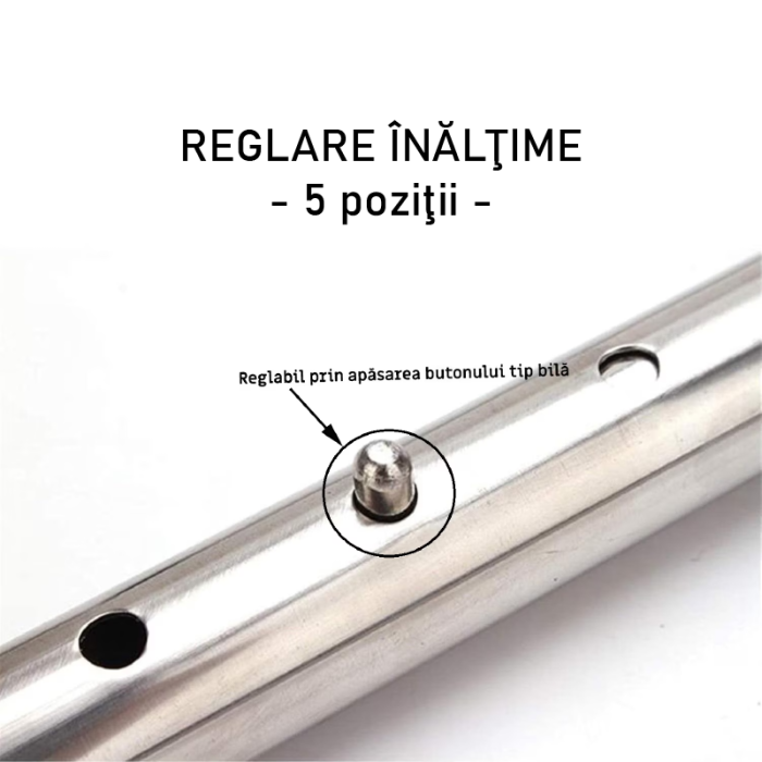 Scaun WC de Camera SUPER TRENDS, Pliabil, Inaltime Reglabila, Din Otel si Inox, Pentru Maxim 100 kg, Alb si Albastru [4]