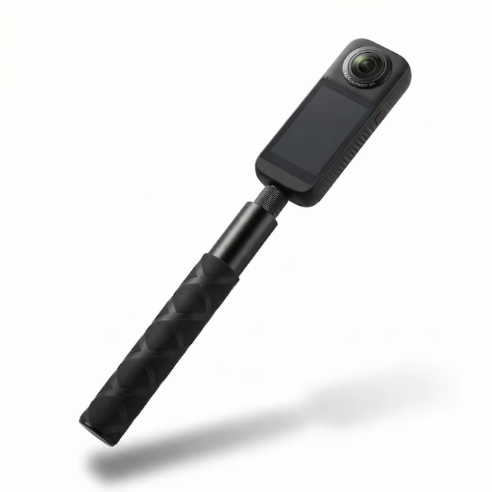 Selfie Stick Compatibil cu Insta 360 SUPER TRENDS® 70 cm Din Aliaj De Aluminiu, Selfie Stick Invizibil X3 X2 One X One R, Selfie Stick Aluminiu Profesional Cu Filet Standard, Suport Camera 360 Stabil Negru Obsidian Pentru Filmari 360° De Inalta Calitate [19]