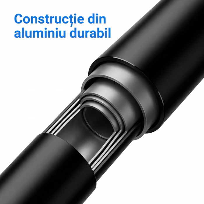 Selfie Stick Compatibil cu Insta360 Super Trends® 17-110 cm Din Aliaj De Aluminiu, Selfie Stick Invizibil, Compatibil cu X3 X2 One X One R, Selfie Stick Aluminiu Extensibil Cu Filet Standard, Suport Camera 360 Stabil Negru Mat, Filmari Profesionale 360° [8]