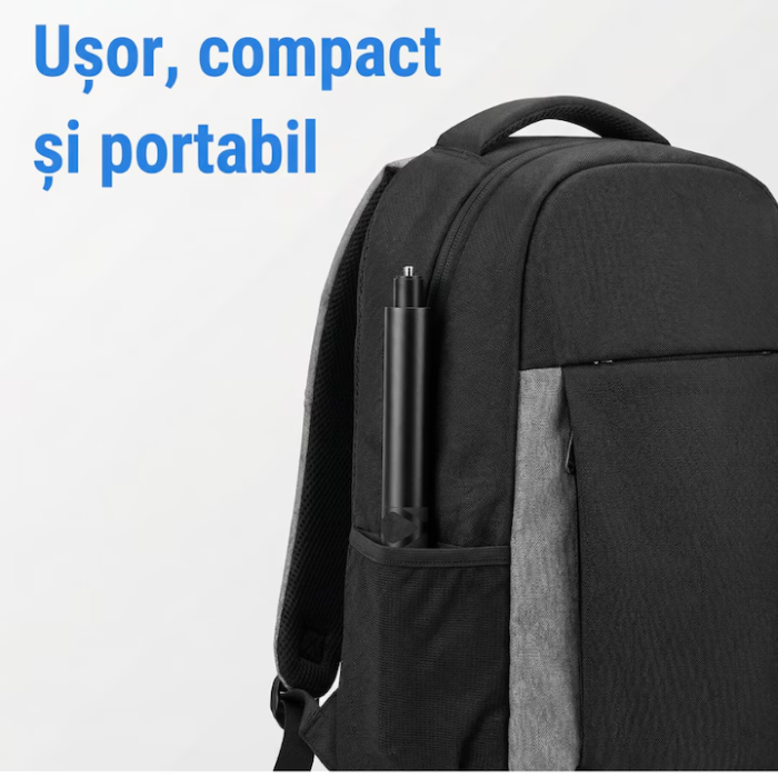 Selfie Stick Compatibil cu Insta360 Super Trends® 17-110 cm Din Aliaj De Aluminiu, Selfie Stick Invizibil, Compatibil cu X3 X2 One X One R, Selfie Stick Aluminiu Extensibil Cu Filet Standard, Suport Camera 360 Stabil Negru Mat, Filmari Profesionale 360° [10]