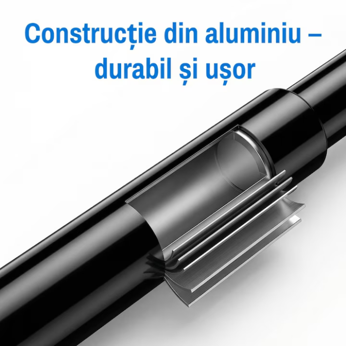 Selfie Stick Invizibil Super Trends® 22.5-120 cm Din Aliaj De Aluminiu, Selfie Stick Insta360 Compatibil Cu X3 X2 One X One R, Selfie Stick Aluminiu Extensibil Cu Filet Standard, Suport Camera 360 Stabil Negru Lucios Pentru Filmari Profesionale [5]