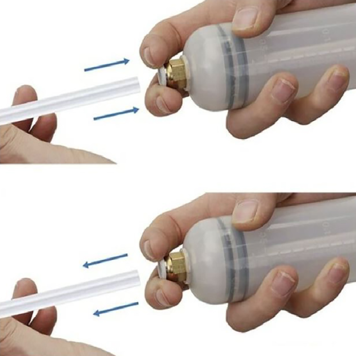 Seringă de Aspirare Ulei Sau Lichid SUPER TRENDS®, Plastic, 2 furtunuri Speciale Flexibile, 200 ml [3]