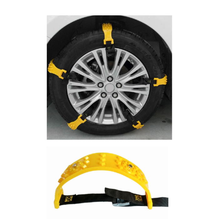 Set 10 Benzi Antiderapante Auto SUPER TRENDS® Pentru Zapada si Noroi cu Geanta de Transport si Manusi [3]