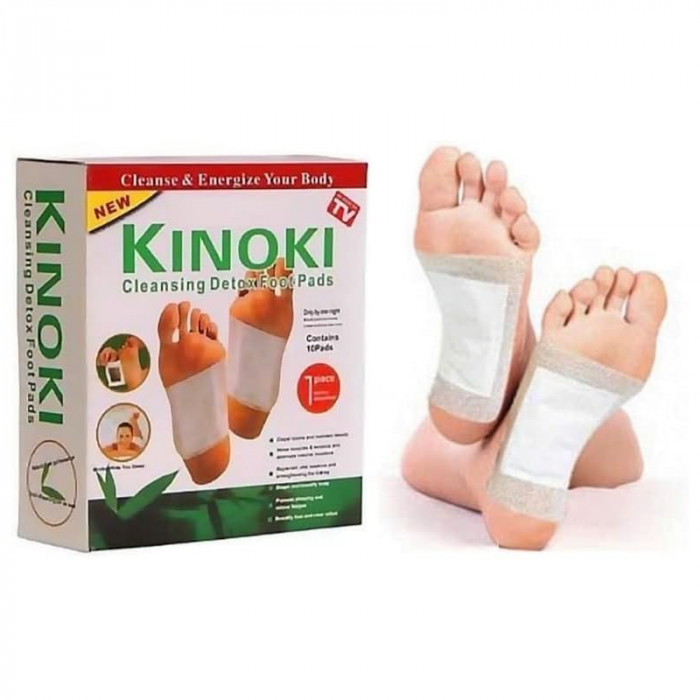 Set 100 de Plasturi Detox Originali Kinoki Pentru Picioare Premium SUPER TRENDS®, cu Turmalina si Otet de Bambus, Elimina Toxinele, Alb [3]