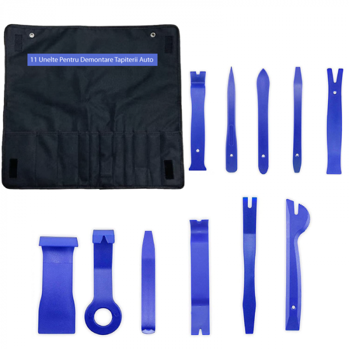 Set 11 Unelte Pentru Demontare Tapiterii Auto Profesional SUPER TRENDS®, Albastru [7]