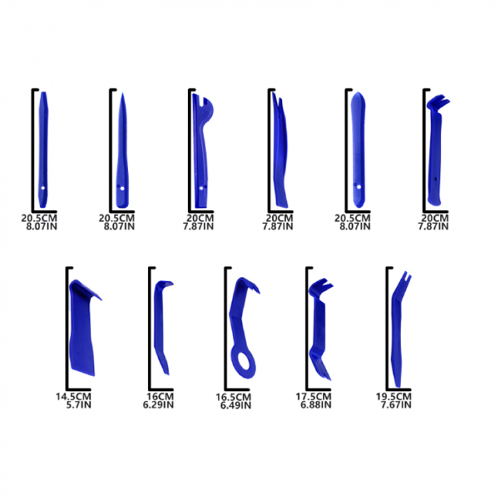 Set 11 Unelte Pentru Demontare Tapiterii Auto Profesional SUPER TRENDS®, Albastru [8]