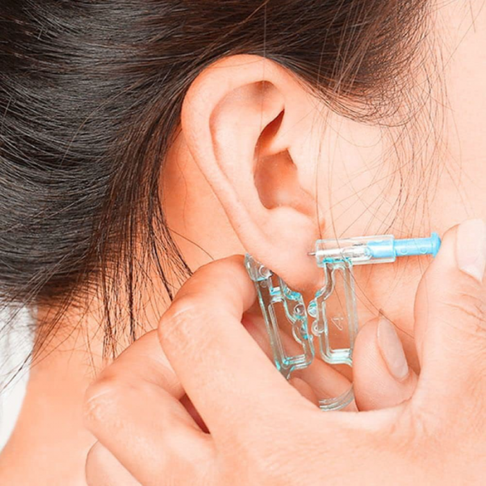 Set 2 Buc Dispozitiv Pentru Piercing Ureche Profesional SUPER TRENDS®, Steril, de Unica Folosinta, Albastru [6]
