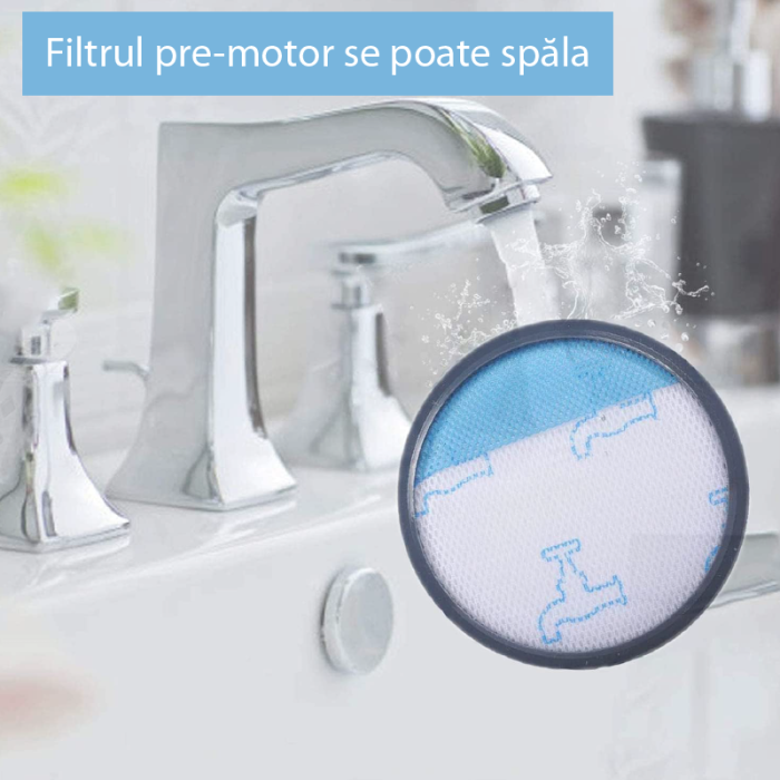 Set 2 Filtre SUPER TRENDS® Pentru Aspiratoare Rowenta Compact Power Cyclonic RO3718EA, RO3724EA, RO3731EA, RO3753EA, RO3786EA, RO3798EA, Moulinex Tefal Compact Power Cyclonic [5]