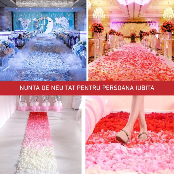 Set 2000 Buc Petale de Trandafir Rosii SUPER TRENDS®, Din Matase, Confeti Pentru Nunta, Baie, Pat, Petrecere, Ziua Indragostitilor [8]