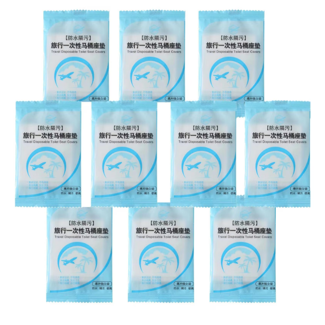 Set 50 Protectii Impermeabile Colac Toaleta Extra-Groase SUPER TRENDS®, Tip Husa WC, Marime Universala, Ambalate Individual, Transparente [1]