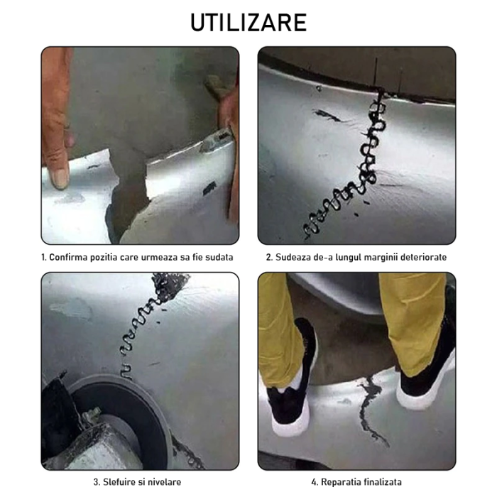 Set 500 Buc Capse SUPER TRENDS® pentru Pistol de Lipit, Sudura, Lipire Plastic, Model S, Grosime 0, 8 mm, Argintiu [10]