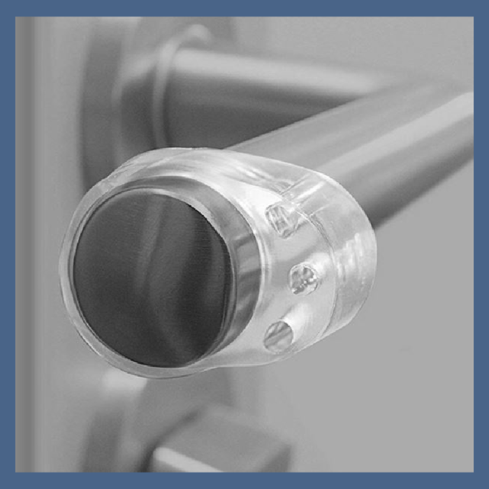 Set 6 Protectii (Opritoare) Pentru Manere de Usa SUPER TRENDS®, Silicon Transparent, PVC, 31x23x13mm, Gaura 18 mm [4]