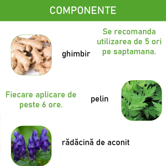 Set 120 Plasturi Din Plante Pentru Ameliorarea Durerii de Genunchi SUPER TRENDS®, cu Extract Natural de Pelin, Portabili, 13.50 x 10.00 x 0.20 cm, Verde [7]