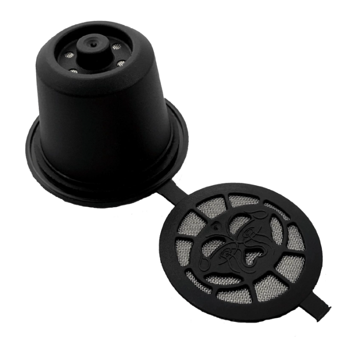 Set de 5 Buc Capsule Cafea Reincarcabile SUPER TRENDS®, Compatibile cu Aparatele Nespresso, Negru [2]