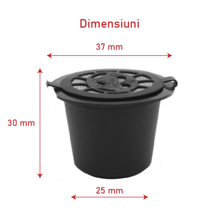 Set de 5 Buc Capsule Cafea Reincarcabile SUPER TRENDS®, Compatibile cu Aparatele Nespresso, Negru [4]