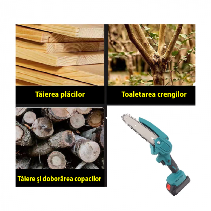 Set Mini Drujba cu Tija Telescopica Extensibila + Foarfeca de Gradina Profesionale SUPER TRENDS®, 2 Acumulatori 48V, 2 in 1 Pentru Taieri Precise in Gradina, Tija Extensibila de 2, 13 m [6]