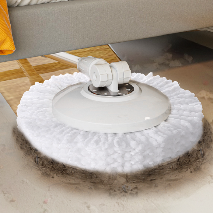 Set Mop Rotativ cu Galeata cu Centrifuga SUPER TRENDS®, Doua Rezerve, Maner Telescopic, Gri [8]