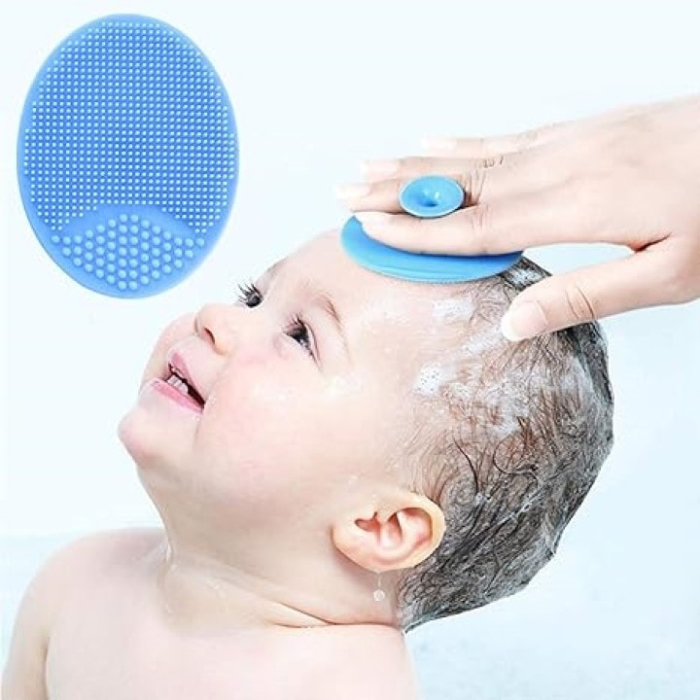 Set Perie De Baie Si Pieptan Bebelusi Super Trends® Din Silicon Moale, Perie Si Pieptan Bebe Pentru Indepartarea Crustelor De Lapte, Perie Si Piapten Bebelusi Cu Maner Ergonomic Antialunecare, Set Ingrijire Bebelusi Albastru, Set Ingrijire Bebe Hipoalerge [8]