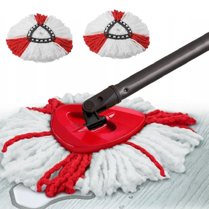 Set Tija Telescopica, Cap de Mop si 2 Buc Rezerva Mop SUPER TRENDS®, Compatibile cu Vileda Easy Wring/ Turbo / Ultraspin, Multicolor [8]