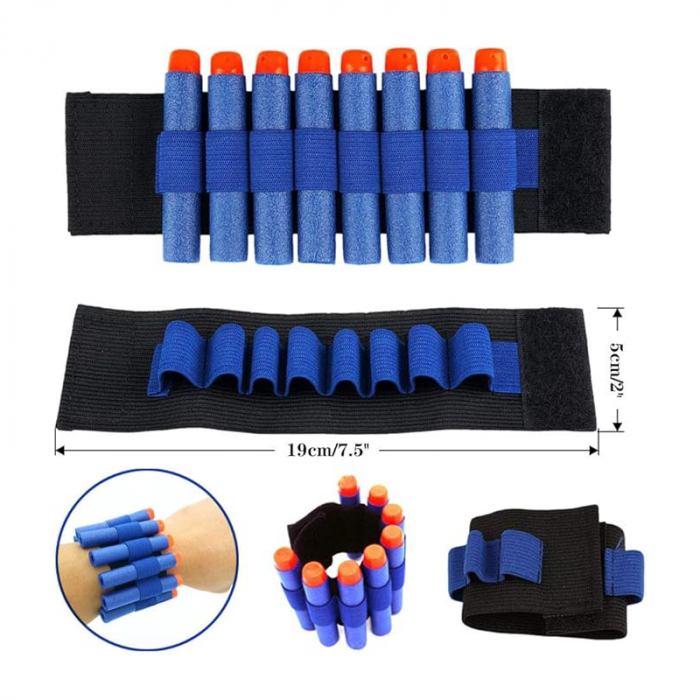 Set Vesta Tactica Pentru Copii Premium SUPER TRENDS®, Compatibila cu Seria Nerf N-Strike Elite, 20 de Gloante Din Spuma, Ochelari, Clip de Reincarcare, Masca Tactica si Bratara, Poliamida-Nailon, Mult [6]