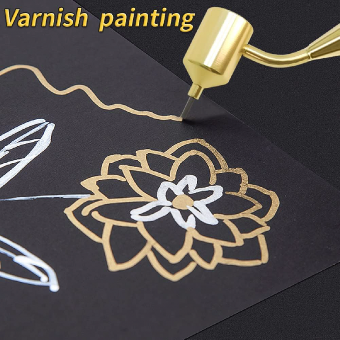 Stilou din Aluminiu Pentru Reparare Vopsea Profesional SUPER TRENDS®, Varf Fin 0.5 mm, Retusarea Zgarieturilor Auto, Aplicator Precis Pentru Arta, Caligrafie, Proiecte DIY [6]