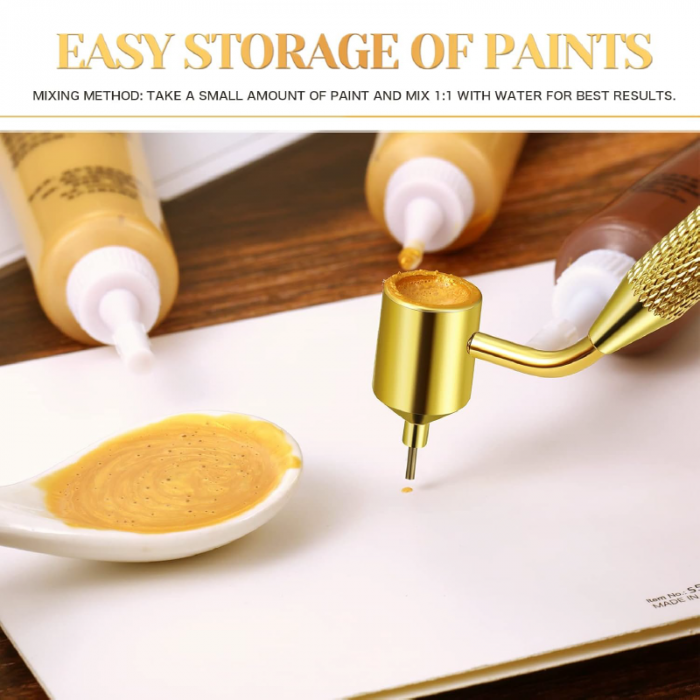 Stilou din Aluminiu Pentru Reparare Vopsea Profesional SUPER TRENDS®, Varf Fin 0.5 mm, Retusarea Zgarieturilor Auto, Aplicator Precis Pentru Arta, Caligrafie, Proiecte DIY [8]