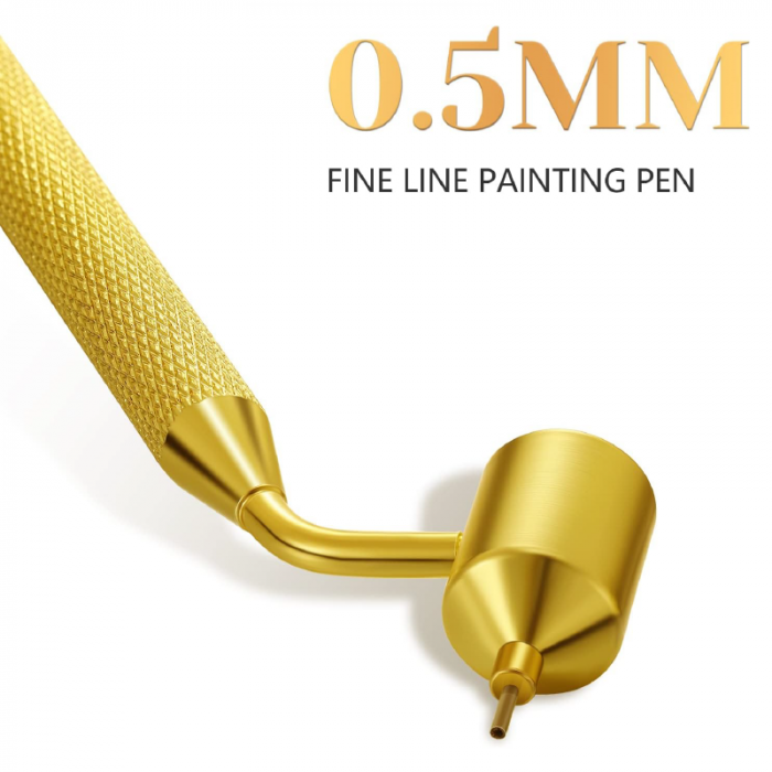 Stilou din Aluminiu Pentru Reparare Vopsea Profesional SUPER TRENDS®, Varf Fin 0.5 mm, Retusarea Zgarieturilor Auto, Aplicator Precis Pentru Arta, Caligrafie, Proiecte DIY [4]