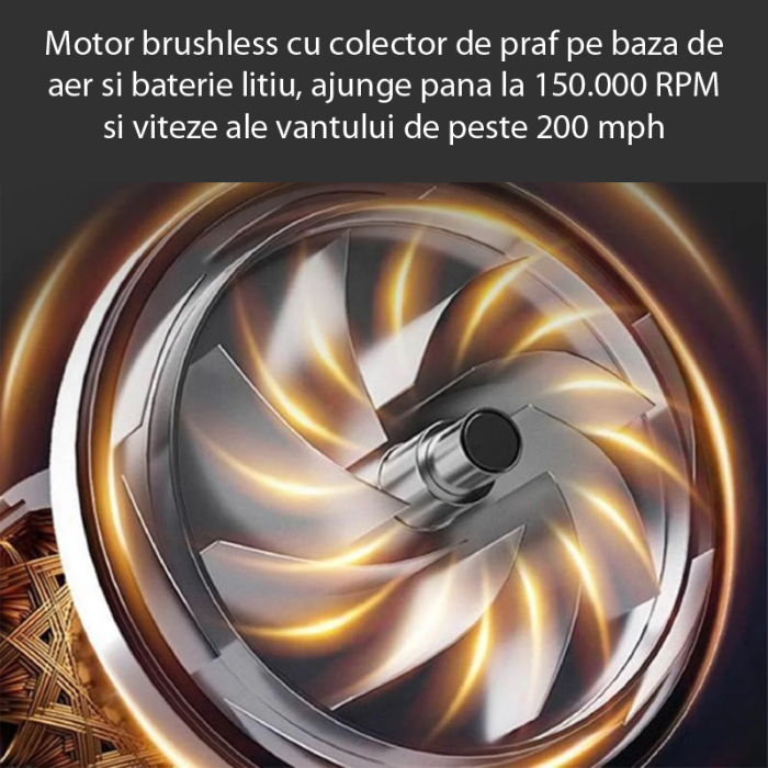 Suflanta Aer Portabila SUPER TRENDS®, Indepartare Apa, Praf si Zapada, 555 Metri Cubi, cu 2 Acumulatori 48V, Neagra [5]