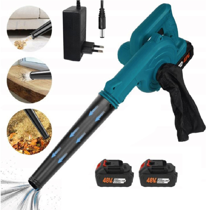 Suflanta Frunze Profesionala SUPER TRENDS®, 2 acumulatori 48V, Autonomie 4 ore, 2 in 1, pentru praf, masina, fara fir [3]