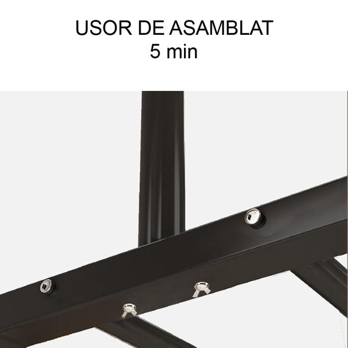 Suport de Umerase Premium SUPER TRENDS®, Organizator Pentru Haine, de Sine Statator, din Metal, Negru, 150 x 110 x 40 cm + 5 UMERASE CADOU [10]