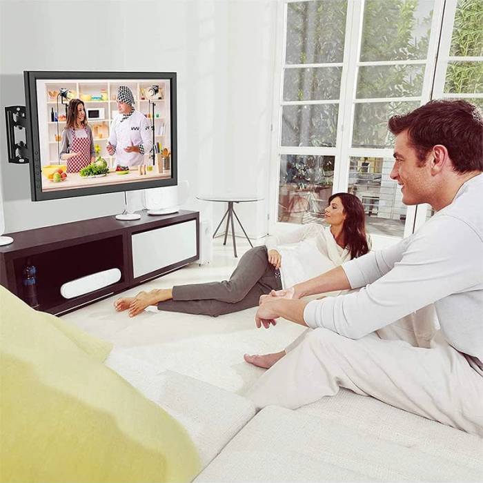 Suport TV de perete Full Motion SUPER TRENDS®, 14''-55'', Universal, Pivotant, Vesa 100x100, 200x100, 200x200, 300x200, 300x300, 400x200 si 400x400 mm, Max 30 kg, Negru [3]