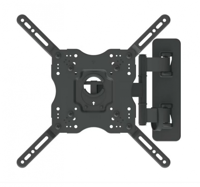 Suport TV Reglabil de Perete SUPER TRENDS®, Diagonala Maxima 22”-55” (56 cm - 139 cm), Greutate Suportata 40 Kg, Pivotant, Otel Profesional, VESA 200x200, 200x100, 100X100, 75x75, Negru [1]
