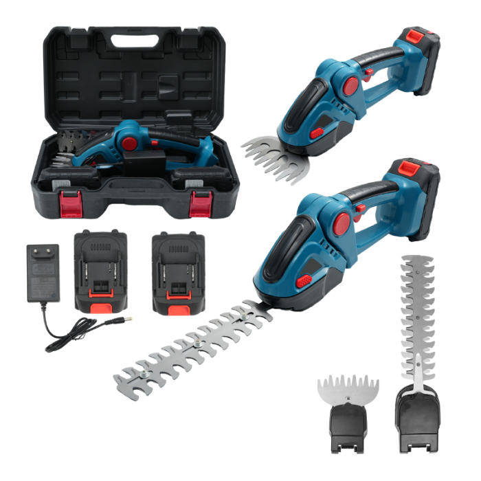 Trimmer de Tuns Gard Viu si Gazon SUPER TRENDS®, Fara Fir, 2 Acumulatori de 48V, Albastru [2]