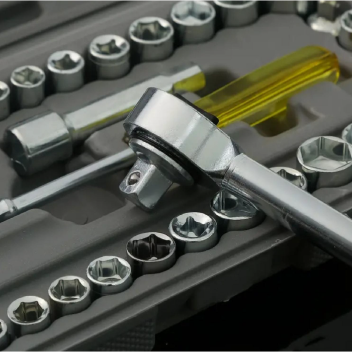 Trusa Chei Tubulare 40 Piese Super Trends®, Include Adaptori si Clichet, Argintiu [7]