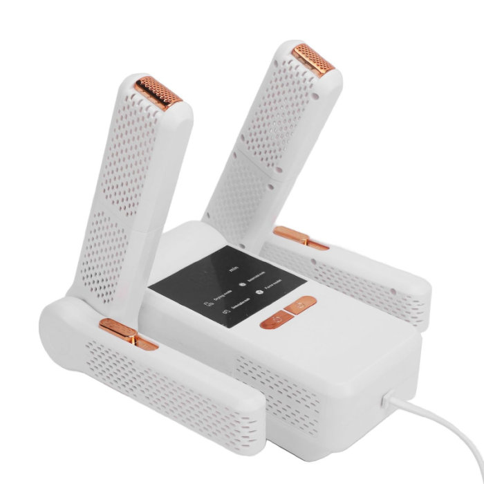 Uscator Electric Dublu pentru Incaltaminte SUPER TRENDS® – Aer Cald 360°, Sterilizare UVC, Timer si Termostat Inteligent, Oprire Automata, Putere 200W, Uscare Dubla 2 perechi, Pentru Pantofi, Ghete, A [1]