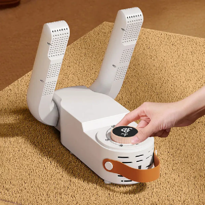 Uscator Electric Pentru Incaltaminte, Manusi, Sosete, SUPER TRENDS®, Pliabil si Retractabil, cu Sterilizare UV, Elimina Mirosurile, Aer Cald 360°, Alb [7]