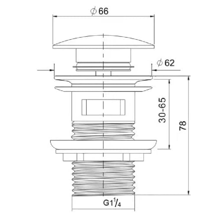 Ventil Chiuveta cu Gaura de Preaplin SUPER TRENDS®, Dop cu Arc Detasabil, Din Alama, Crom Auriu [3]