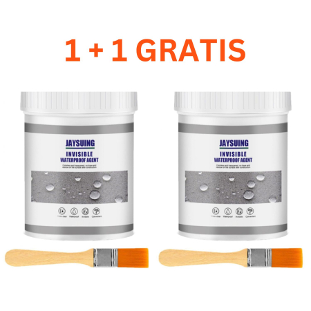 Casa & Gradina - 1 + 1 GRATIS Agent Hidroizolant Invizibil Profesional SUPER TRENDS®, Sigilant Impermeabil Transparent Pentru Crapaturi si Infiltratii, Uscare Rapida, Pensula, 300 g
