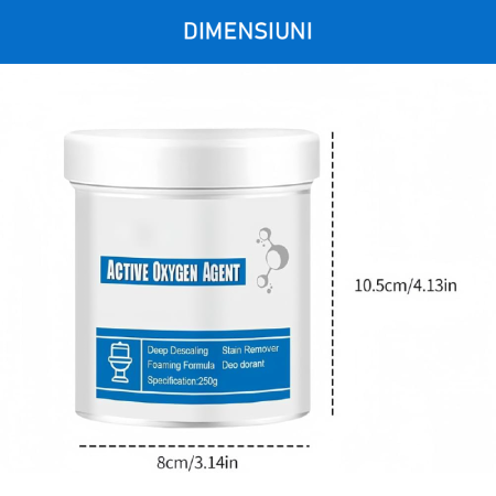 Agent de Curatare cu Oxigen SUPER TRENDS® Pentru Fosa Septica, Toaleta, Chiuveta si Tevi, uz Casnic, Pudra, 250 ml [6]