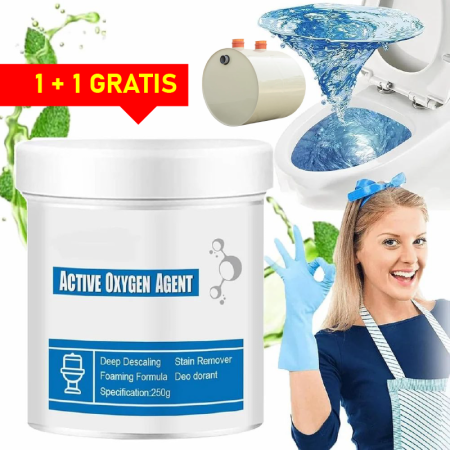 Produse Curatenie - Agent de Curatare cu Oxigen SUPER TRENDS® Pentru Fosa Septica, Toaleta, Chiuveta si Tevi, uz Casnic, Pudra, 250 ml