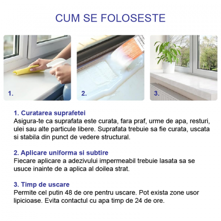 1 + 1 GRATIS Agent Hidroizolant Invizibil Profesional SUPER TRENDS®, Sigilant Impermeabil Transparent Pentru Crapaturi si Infiltratii, Uscare Rapida, Pensula, 300 g [7]