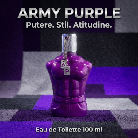 Apa de Toaleta Barbati Army Purple, 100 ml, note lemnoase si orientale, parfum elegant [1]