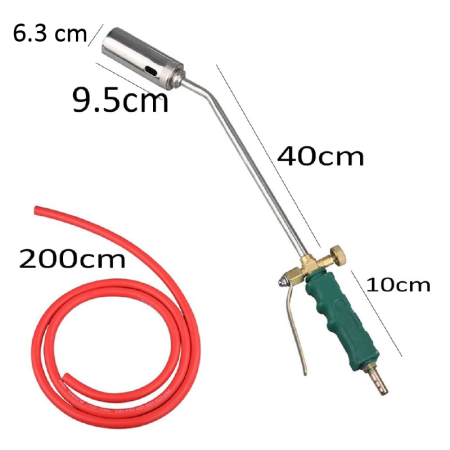 Arzator Gaz (GPL) cu Clapeta si Robinet SUPER TRENDS®, Parlitor Porc, Util si Pentru Reparatii, Furtun 2 m, Lungime 65 cm, Duza 63 mm [2]