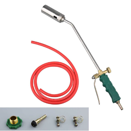 Scule & Unelte Bricolaj - Arzator Gaz (GPL) cu Clapeta si Robinet SUPER TRENDS®, Parlitor Porc, Util si Pentru Reparatii, Furtun 2 m, Lungime 65 cm, Duza 63 mm