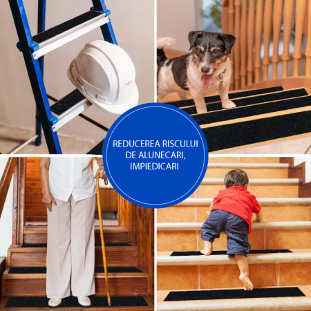 Set 2 Buc Banda Antiderapanta SUPER TRENDS®, Banda Neagra cu Aderenta Ridicata , Ideala pentru Scari, Trepte, Exterior si Interior (5 cm x 20 m) [7]